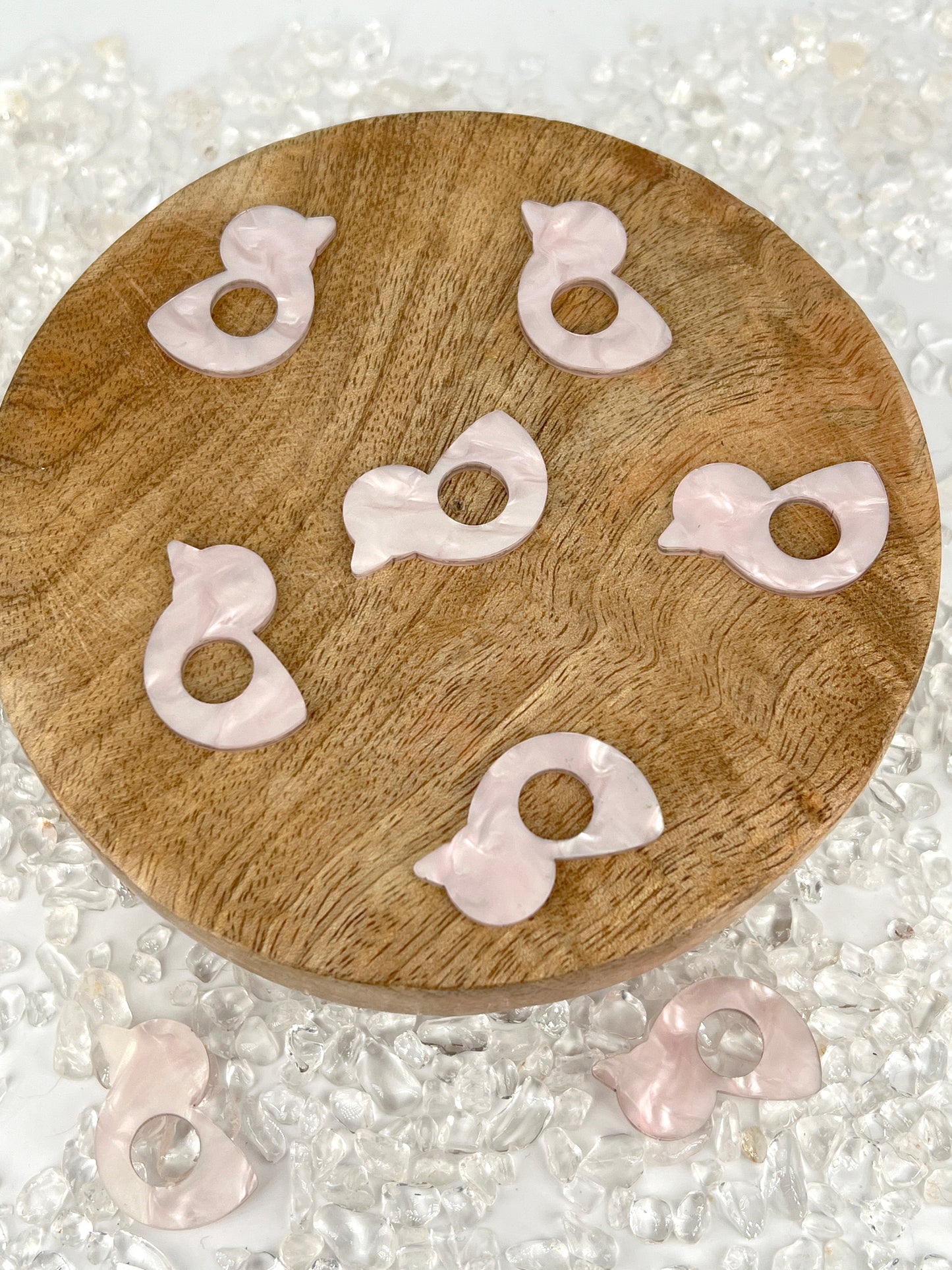 Mini Kugel Standfuß im Enten Design / rosa