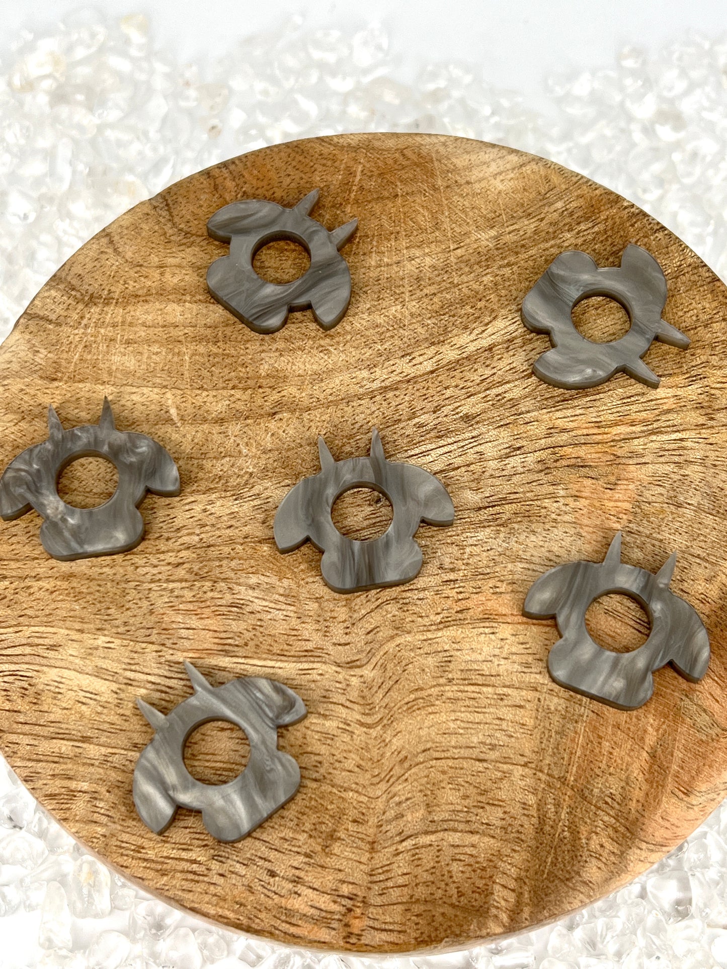 Mini Kugel Standfuß im Kuh Design / braun