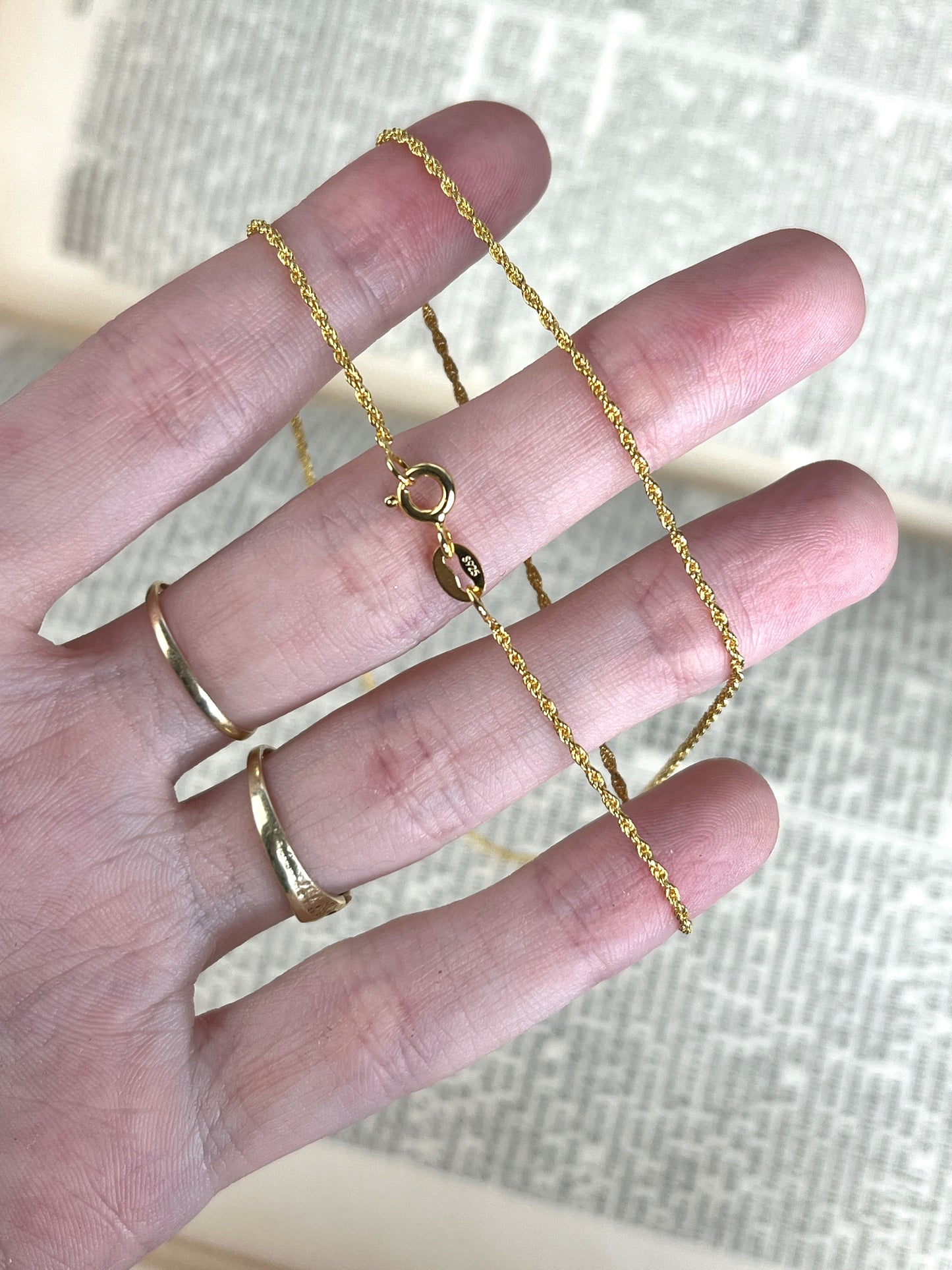 vergoldete 925 Silber Kette /21