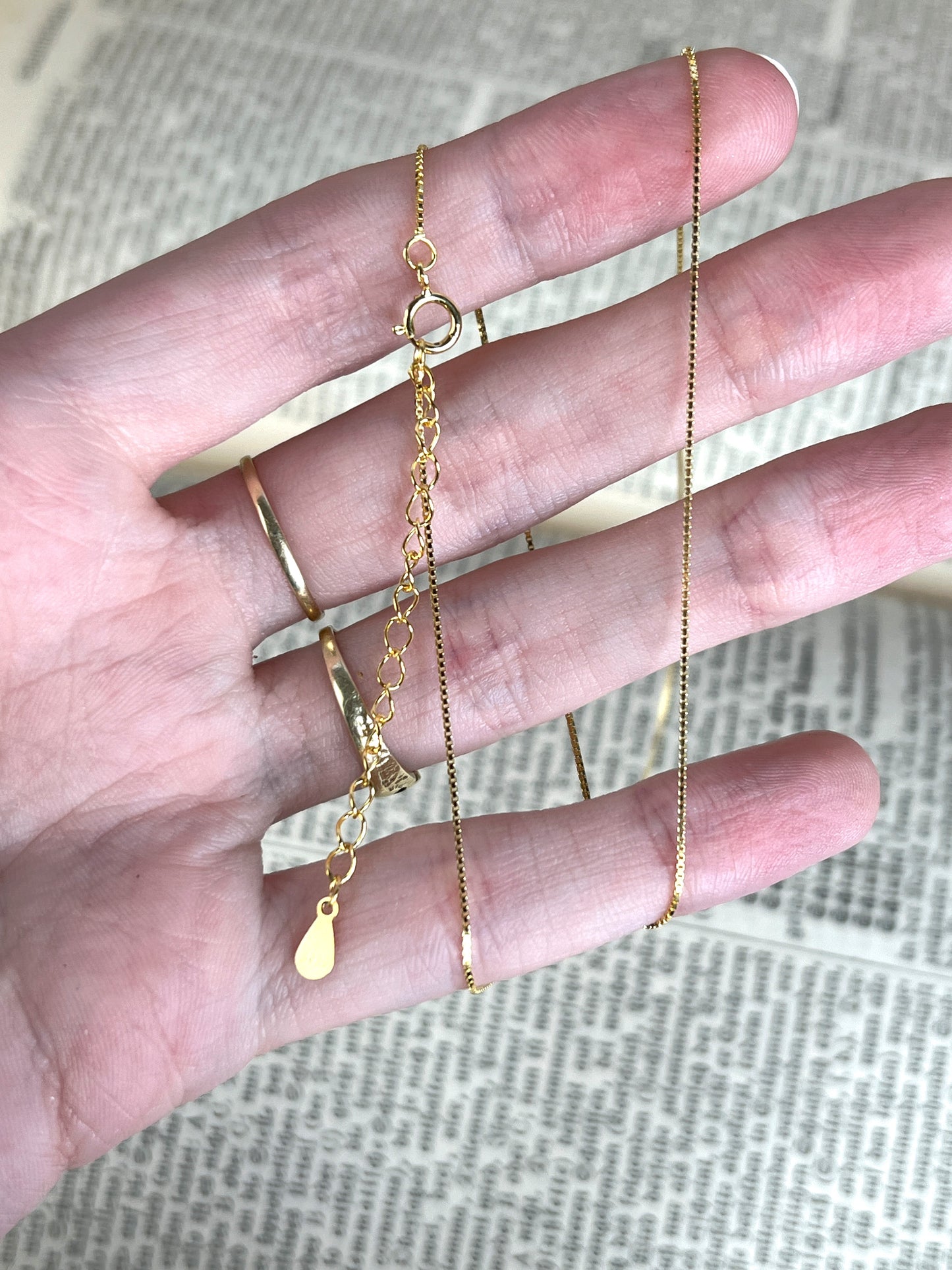 vergoldete 925 Silber Kette\glatt