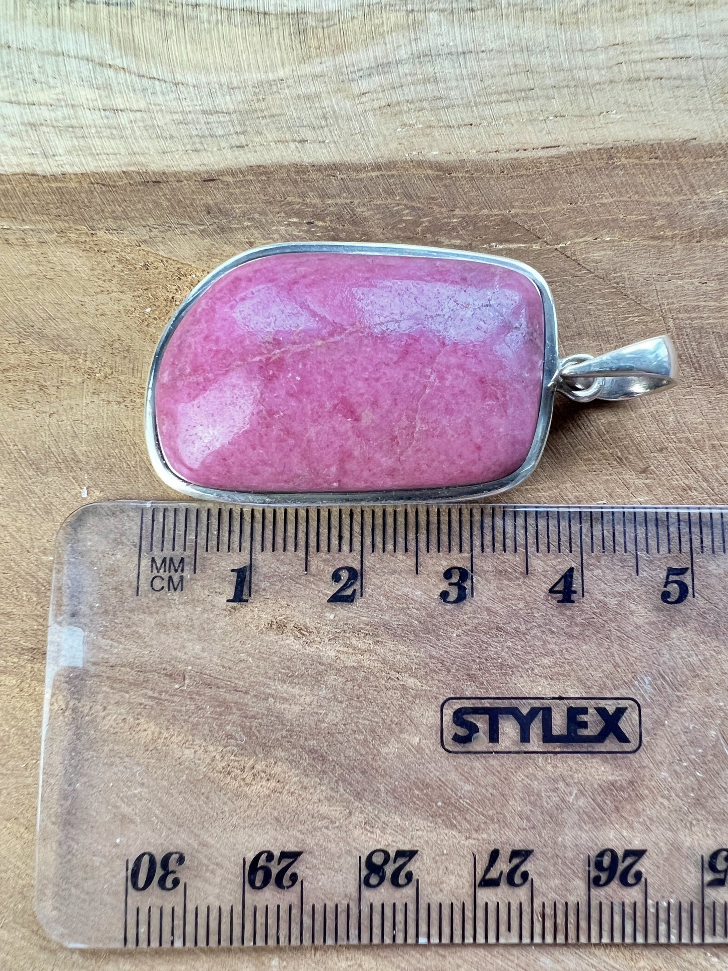 925 Silber Anhänger Rhodonit/A