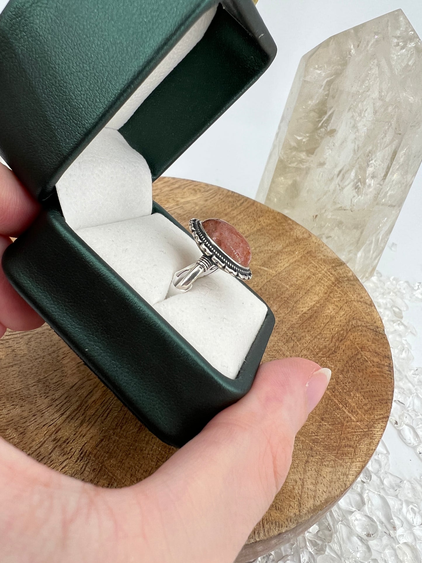 925 Silber Ring Sonnenstein / E49