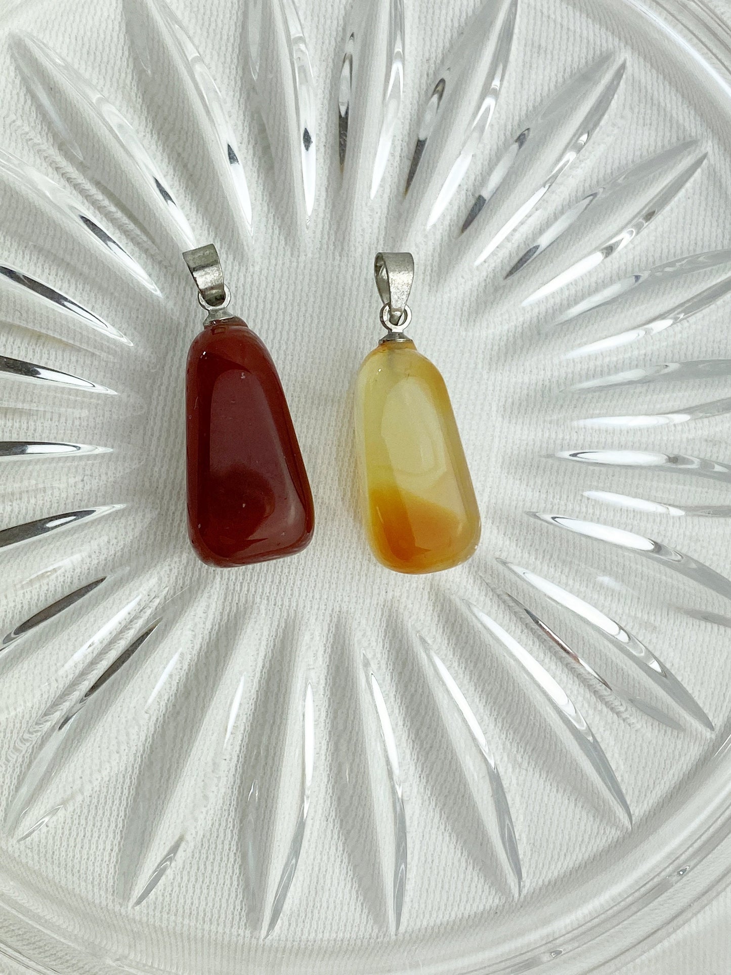 Anhänger Carneol/ silber farbend