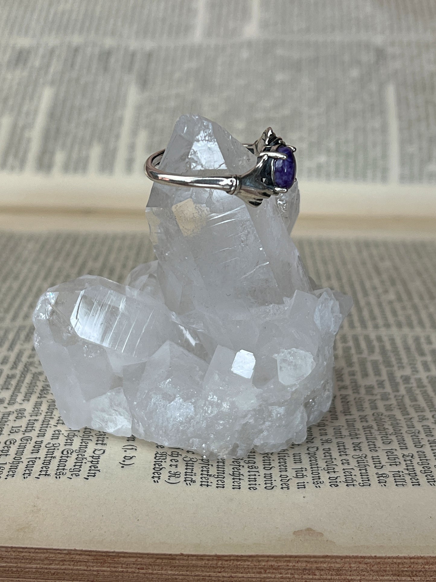 925 Silber Ring Charoit/ 1B36