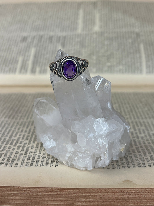 925 Silber Ring Amethyst / 2B36