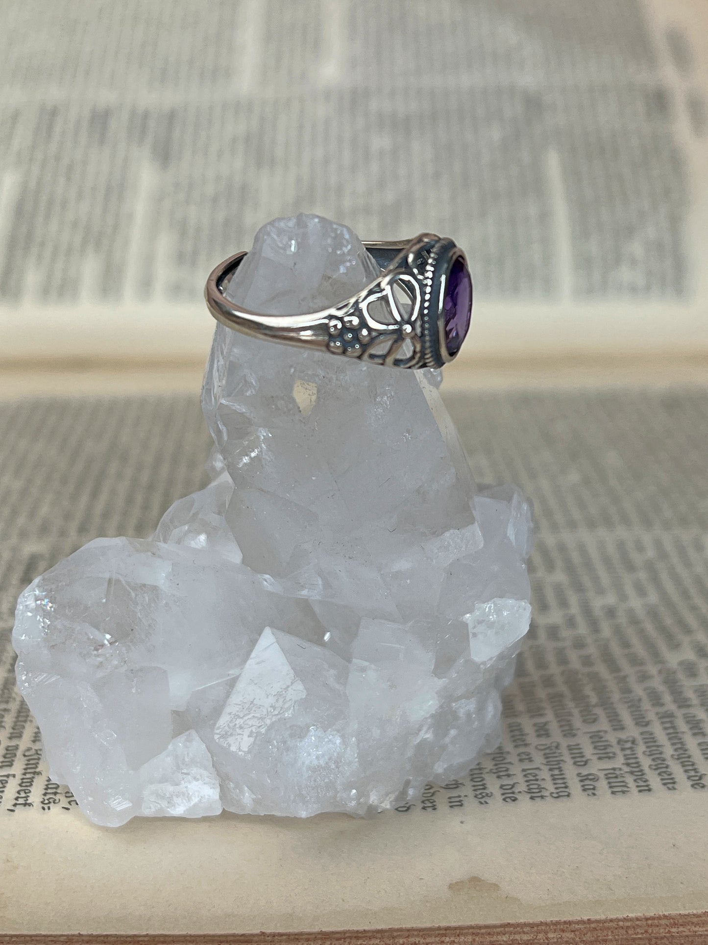 925 Silber Ring Amethyst / 2B36