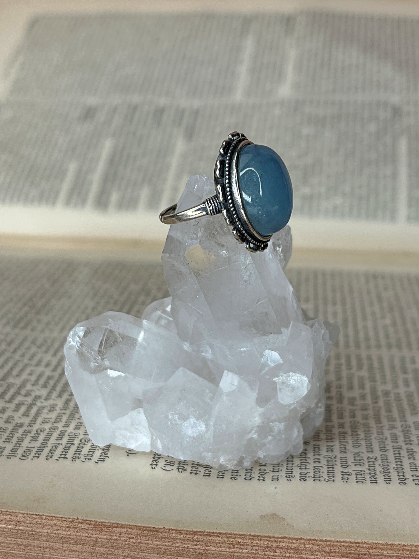 925 Silber Ring Aquamarin / 3G49