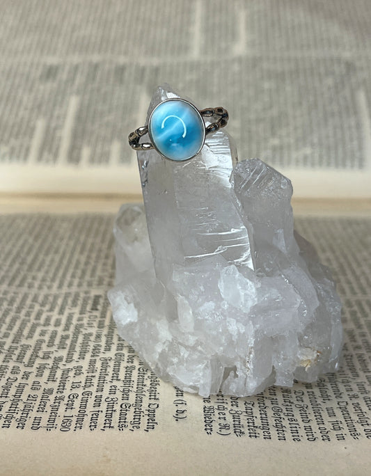 925 Silber Ring Larimar / 3I49