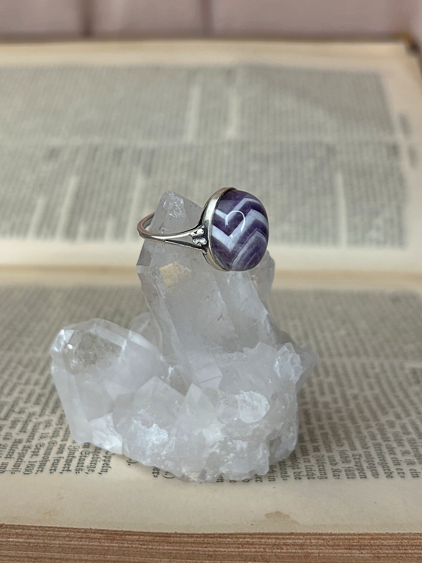 925 Silber Ring Amethyst  / 3Q39