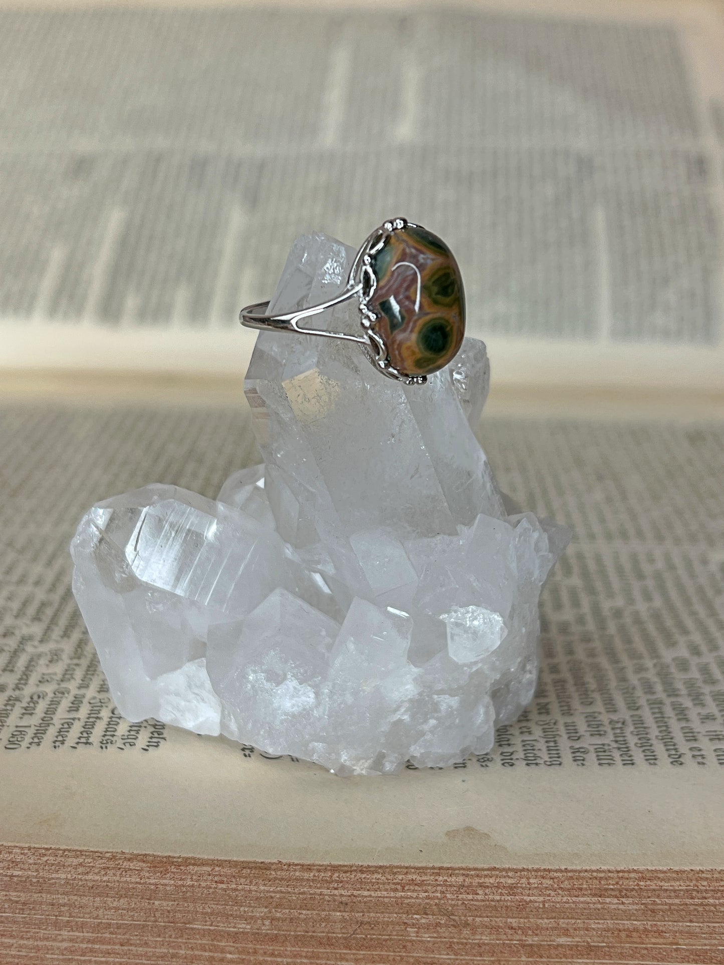 925 Silber Ring Sea Jaspis/ 3S39