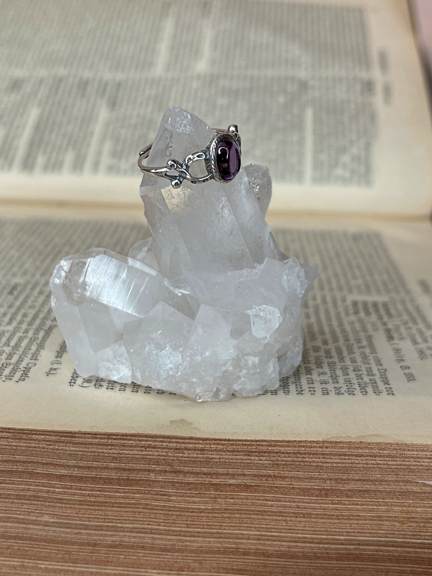 925 Silber Ring Amethyst  / 4H34