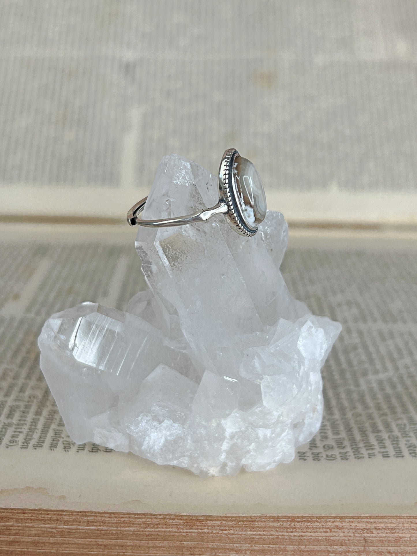 925 Silber Ring Sea Jaspis / 6H