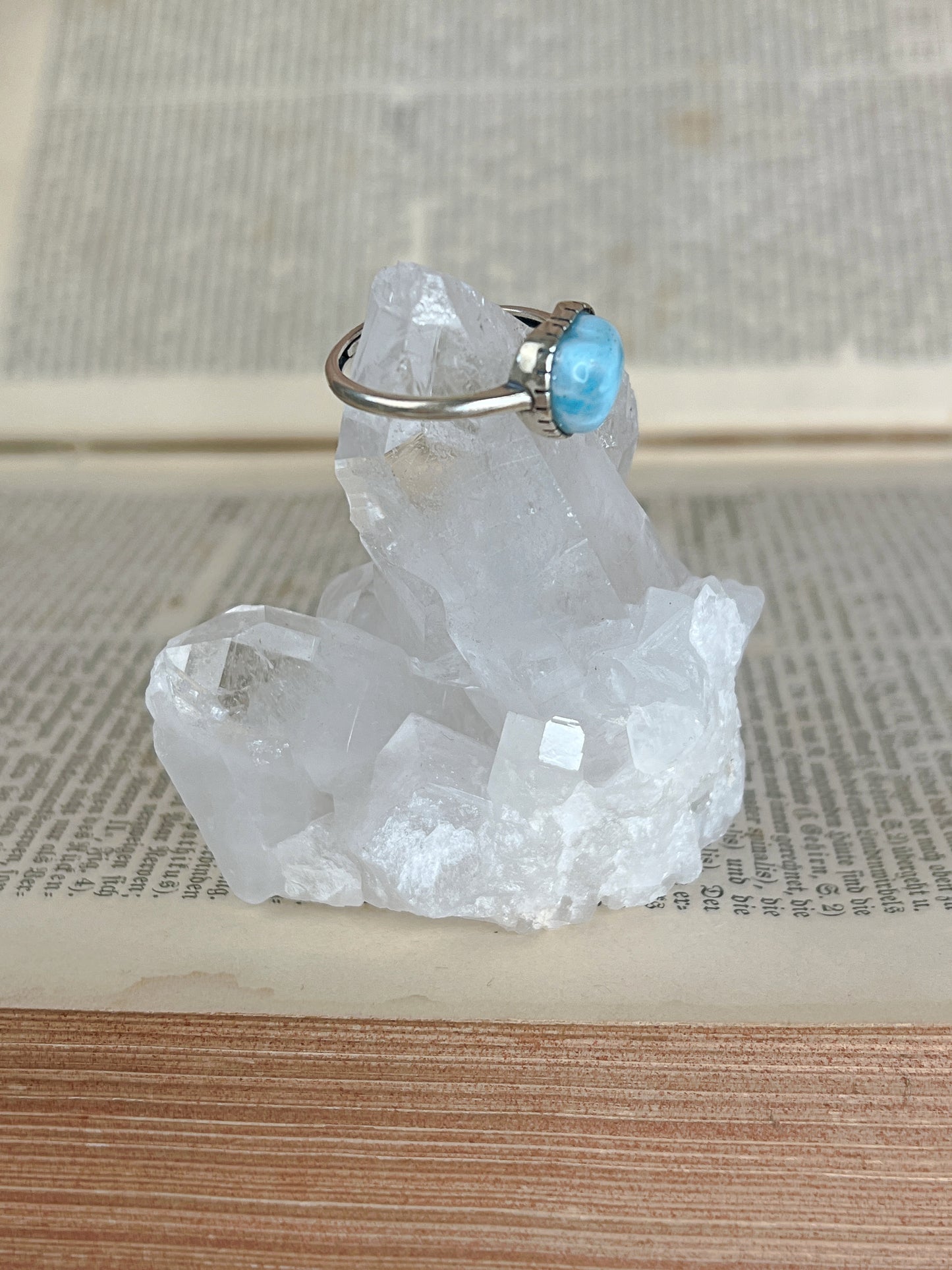 925 Silber Ring Larimar / 6I