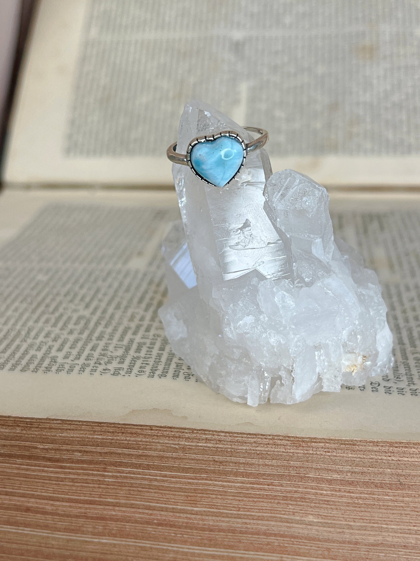 925 Silber Ring Larimar / 6I