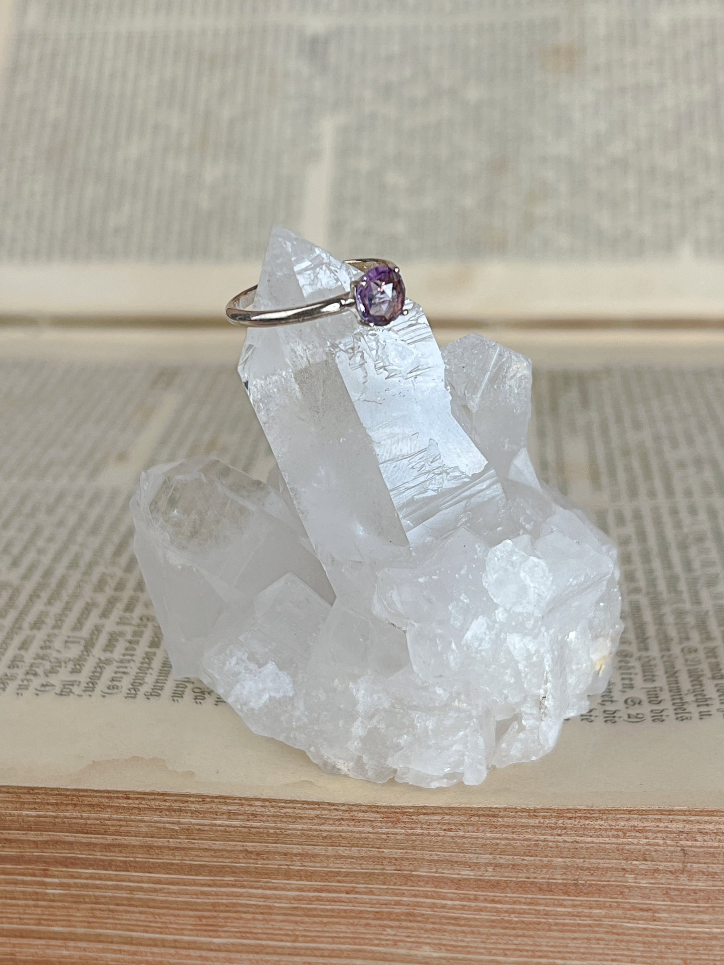 925 Silber Ring Amethyst / Gr.52