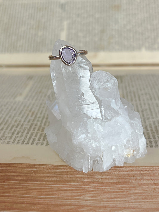 925 Silber Ring Amethyst / Gr.52