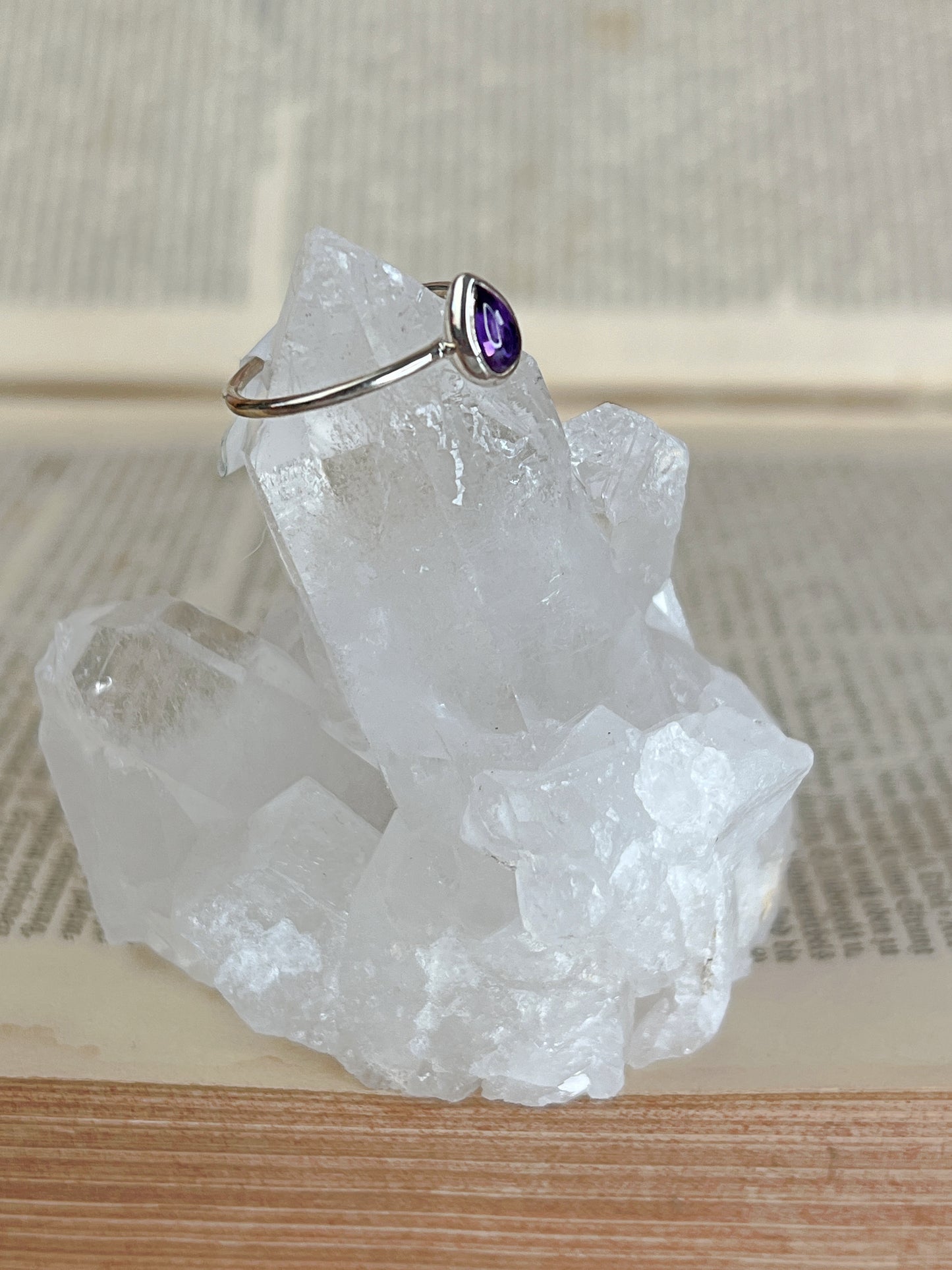 925 Silber Ring Amethyst / Gr.52