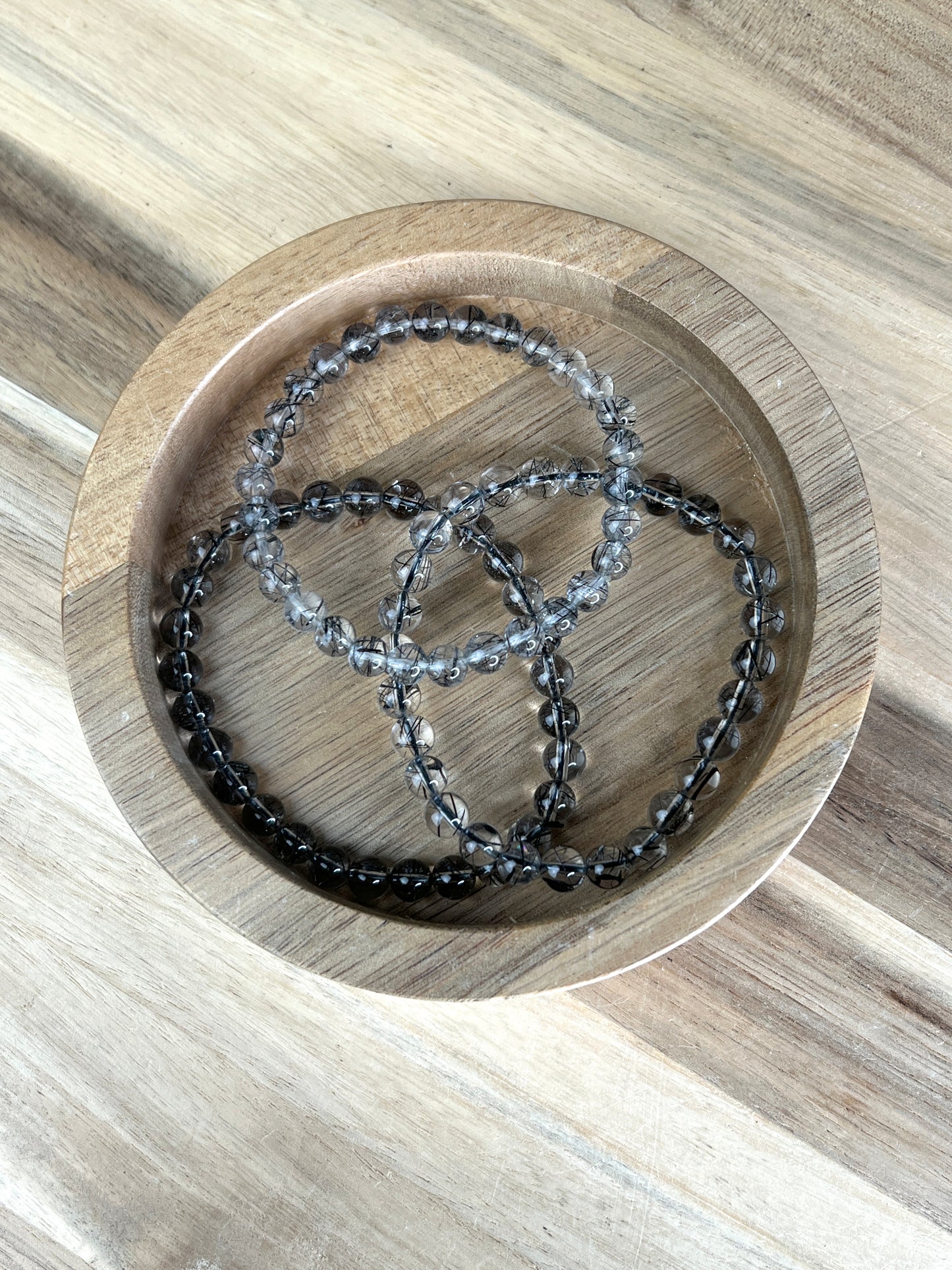 Turmalin in Quarz Armband /6mm