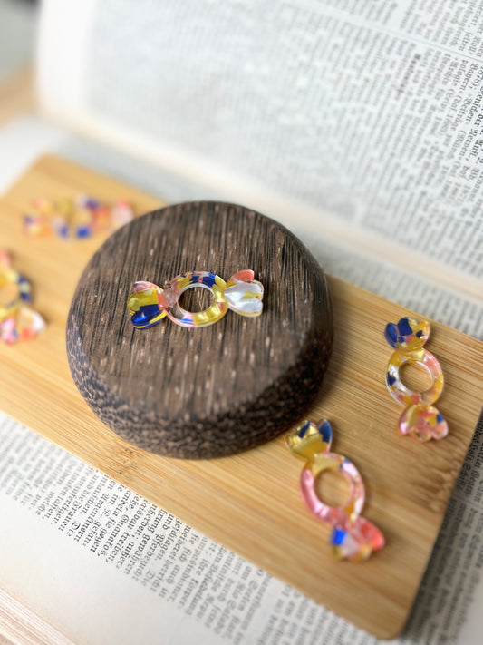 Mini Kugel Standfuß im Bonbon Design / bunt