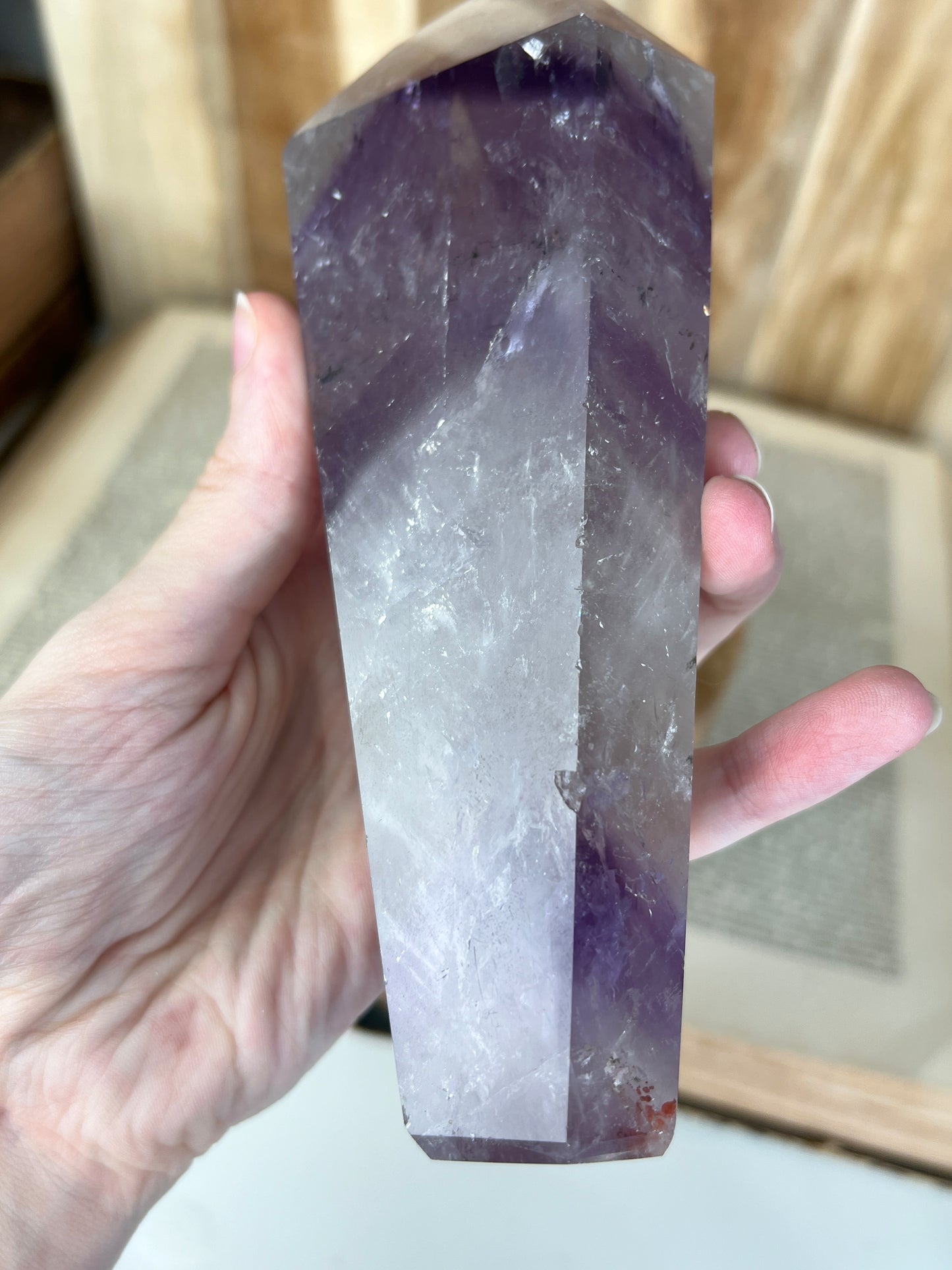 Amethyst mit Phantomen Tower B-Qualität / H98