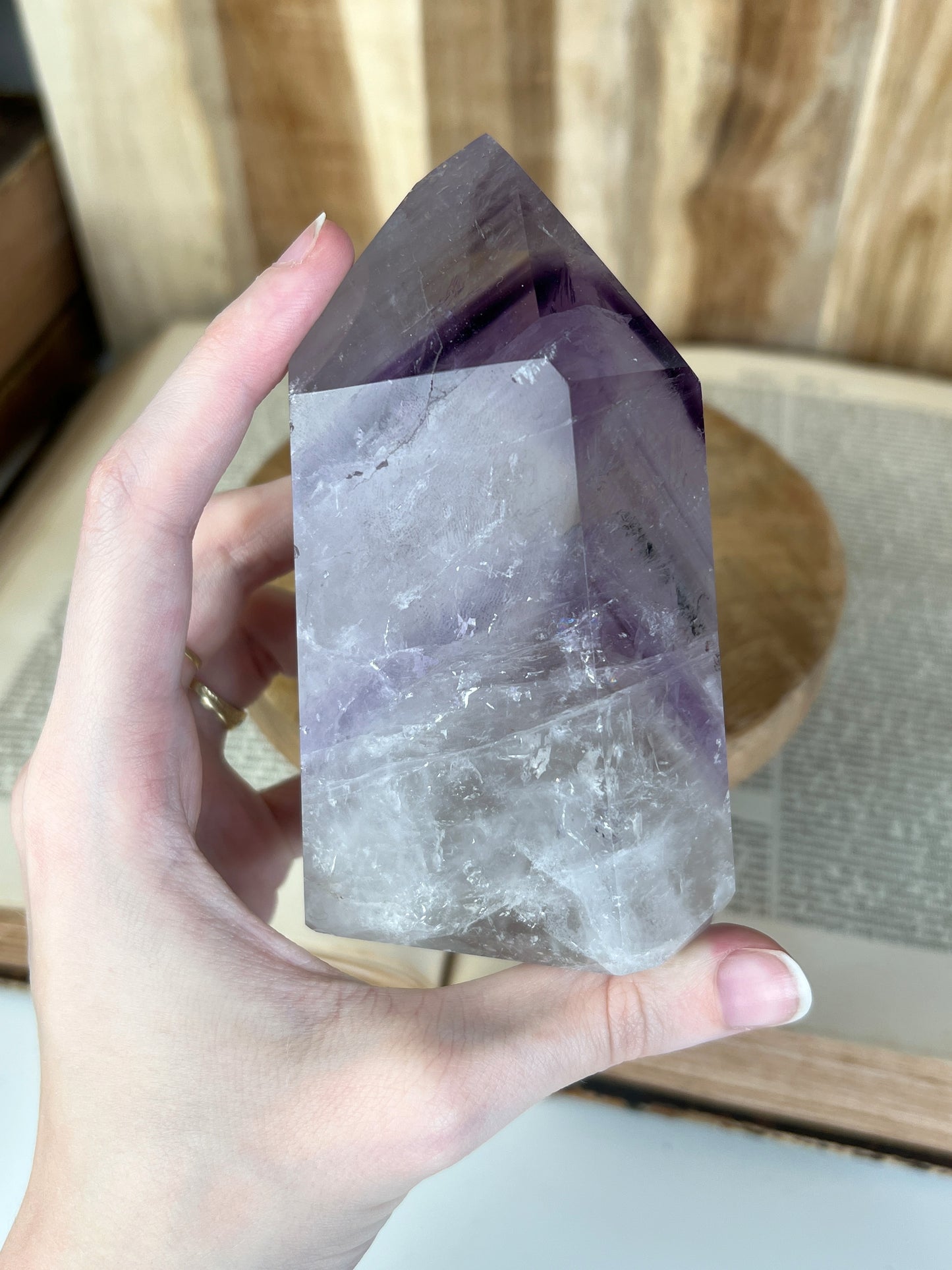 Amethyst mit Phantomen Tower B-Qualität / O82