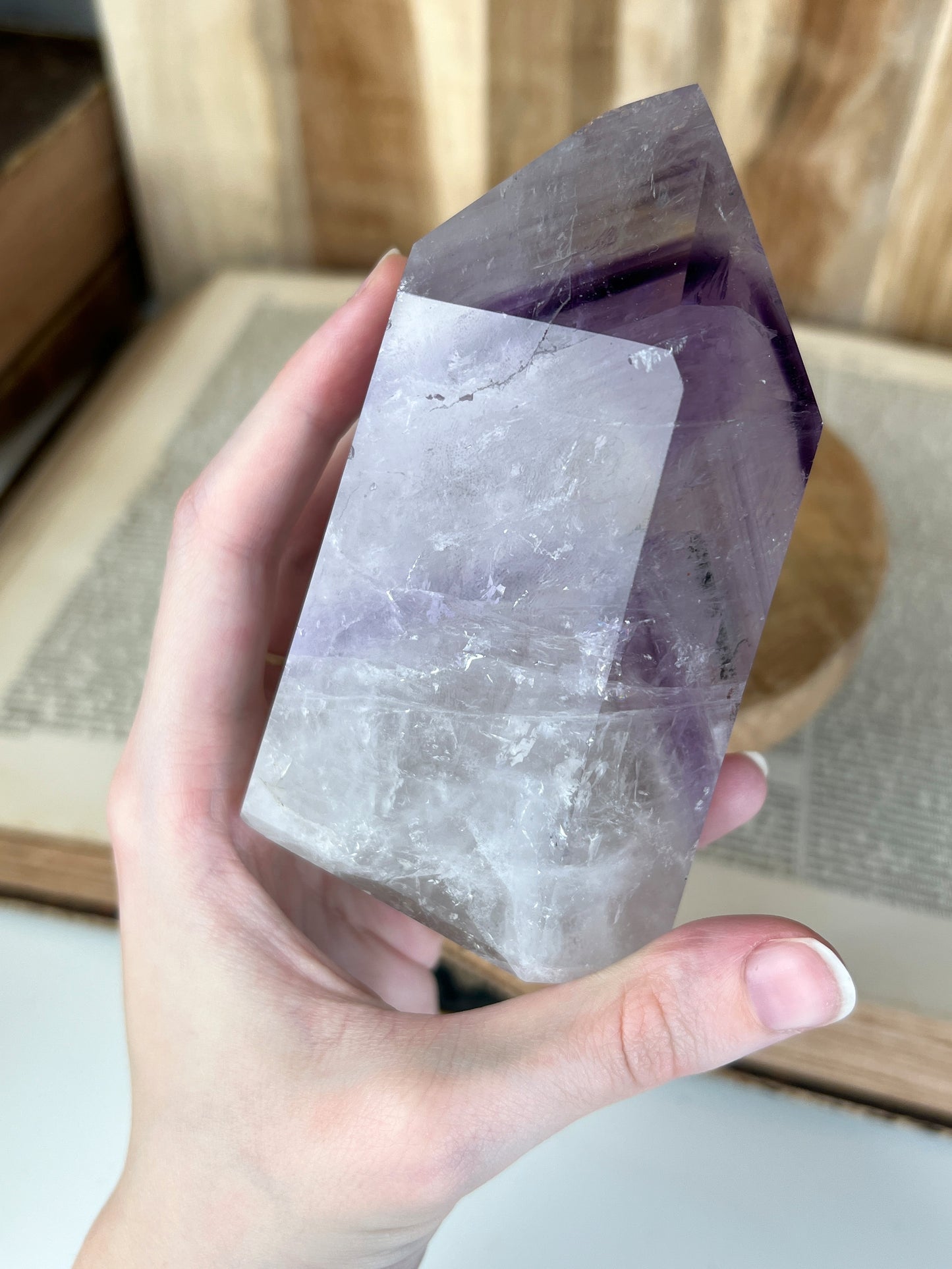 Amethyst mit Phantomen Tower B-Qualität / O82