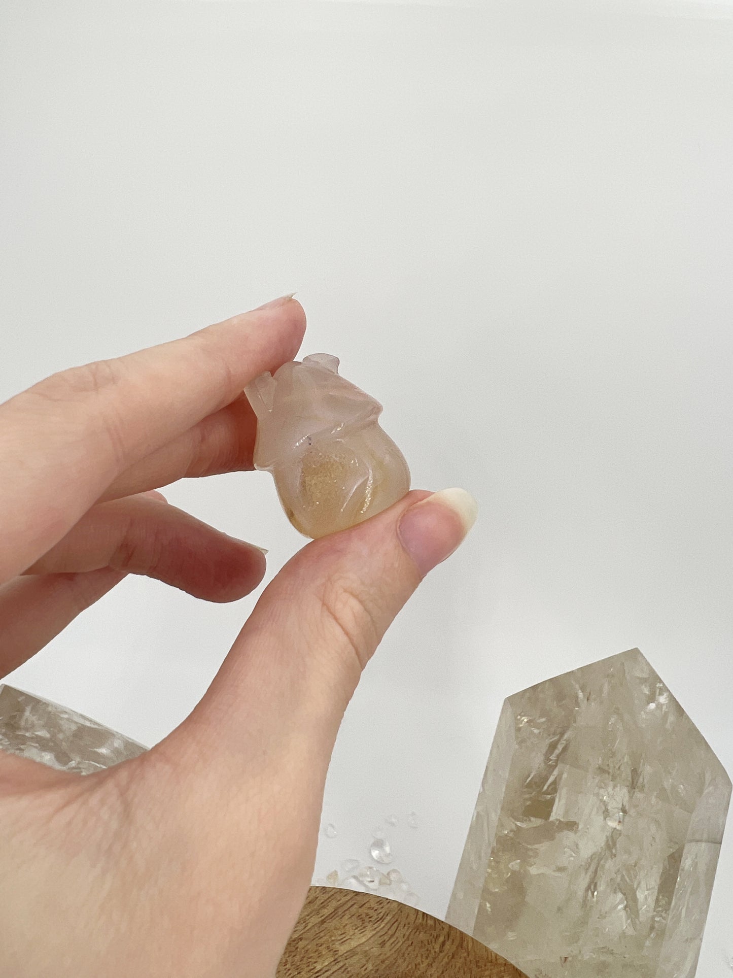 mini Pilzhaus Kirschblüten Chalcedon