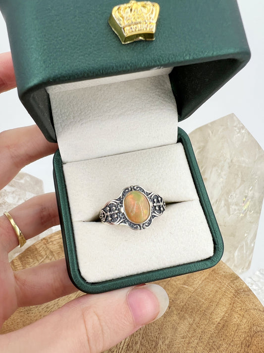 925 Silber Ring Opal / N50