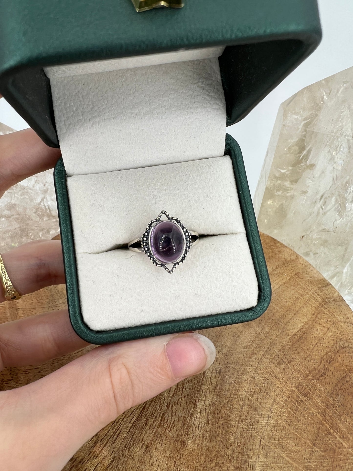 925 Silber Ring Amethyst / H32