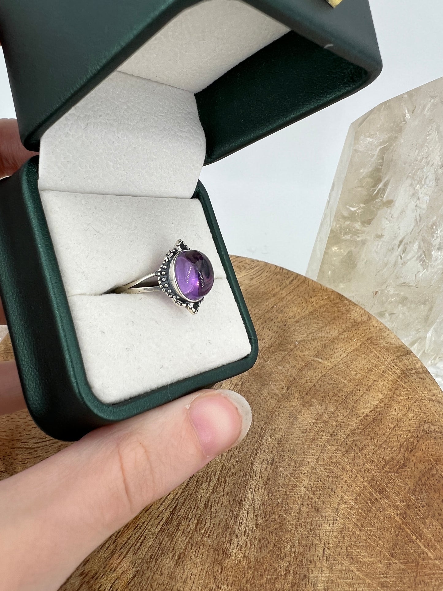 925 Silber Ring Amethyst / H32