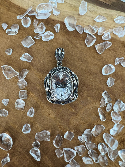 925 Silber Anhänger Quarz /B-Qualität /A44